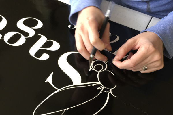 Sign cutting